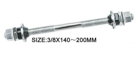 SUNTEK Ось задней втулки с пыльниками 3/8"x175мм