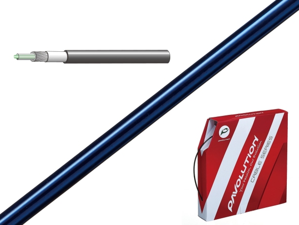 Велосипедная рубашка троса Alhonga переключения 4мм со смазкой, 30м, в коробке. Цвет: МЕТАЛЛИК BLUE