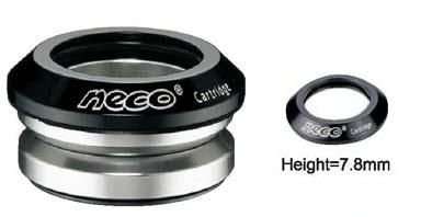 Neco рулевая н52 интегрированная 1-1/8"х30мм, высота 9,4±0,5мм, вес 71г, промподшипники d:41,8x45*x45*, крышка 7,8мм, алюминий 6061, cnc/ сталь, чёрная, 6 частей