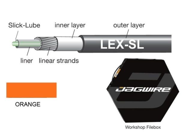Оплётка троса переключения BHL464 4мм х 30 м, оранжевая