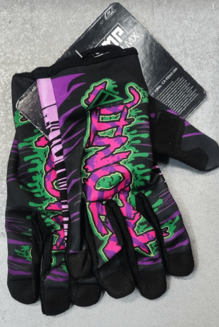 Перчатки ONEAL, M, чёрный/зелёный/фиолетовый
