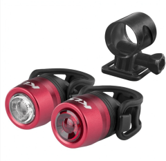 Комплект освещения KLS IO USB красный: 50лм/15лм, алюминиевый корпус, 0,5W Cree LED