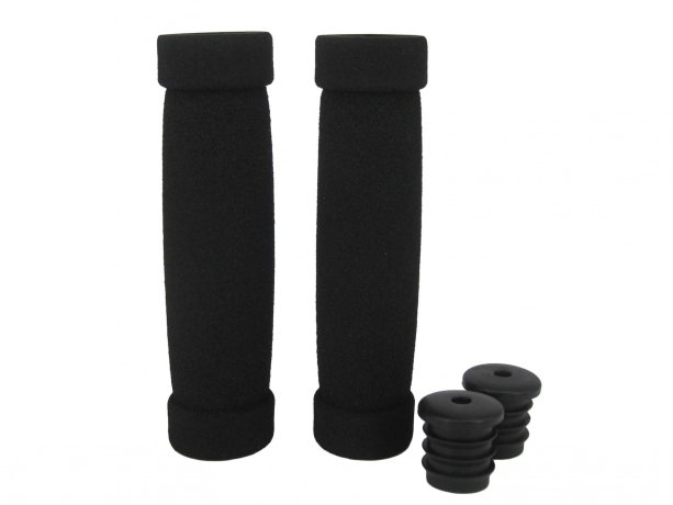Велосипедные грипсы HuaLong 125мм,поролоновые, чёрные