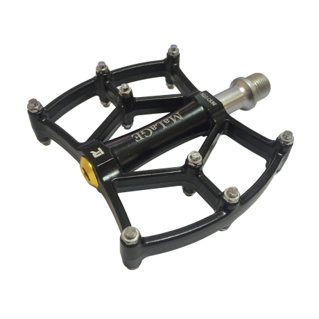 Педали mlg-CK382 алюминиевые литые, 85х100х10мм, ось CrMo 9/16"-20TPI, 3 подшипника, вес 328г, чёрные, в торг.уп