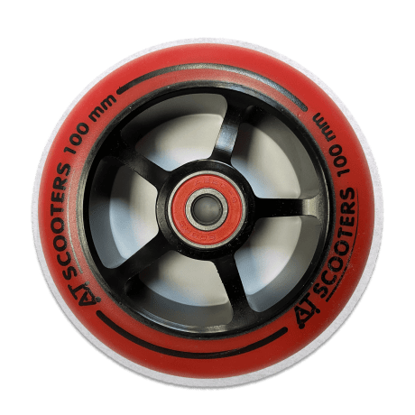 Колесо 100 мм AT Scooters для трюкового самоката красное AL