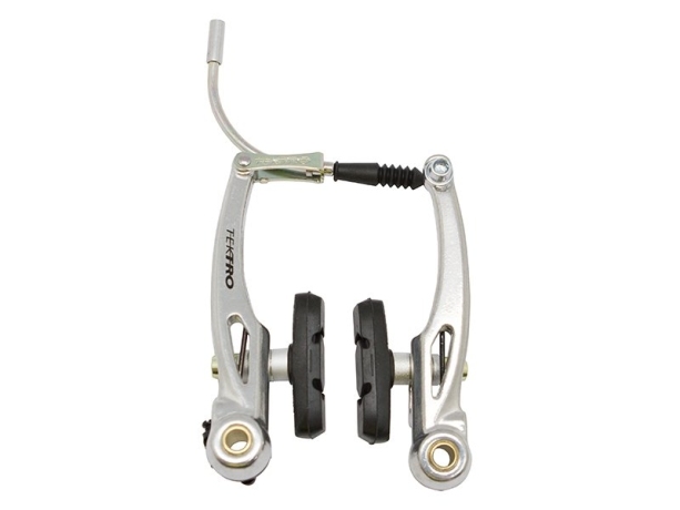 Tektro тормоза v-brake 855al для городских в-дов, алюминий, рамки 110мм для использования на велосипедах с крыльями, серебристые, с колодками 827.12 (55мм), 161г/колесо