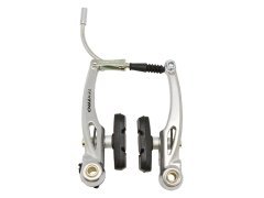 Tektro тормоза v-brake 855al для городских в-дов, алюминий, рамки 110мм для использования на велосипедах с крыльями, серебристые, с колодками 827.12 (55мм), 161г/колесо