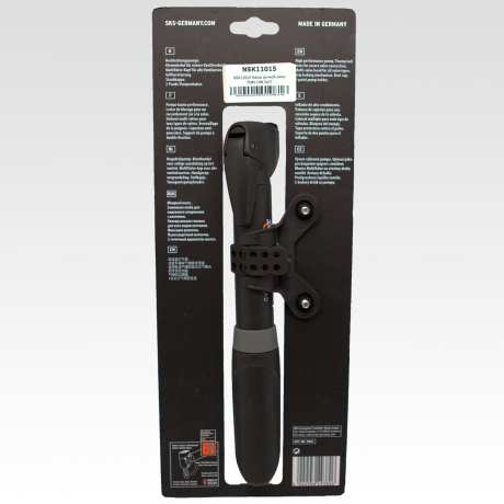 Насос ручной мини SKS Injex lite, пластик. максимальное давление: 5 bar, под ниппель: av (schrader), sv (presta), dv(dunlop), вес: 150 гр.