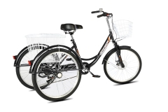 Велосипед трехколесный для взрослых РВЗ Чемпион 24" 6 скоростей Черный