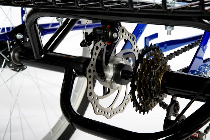 Велосипед трехколесный для взрослых РВЗ Чемпион 24" 6 скоростей Черный