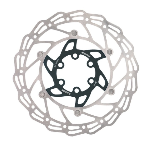 Alhonga диск тормозной 140мм нержавеющая сталь серебристый/чёрный с болтами