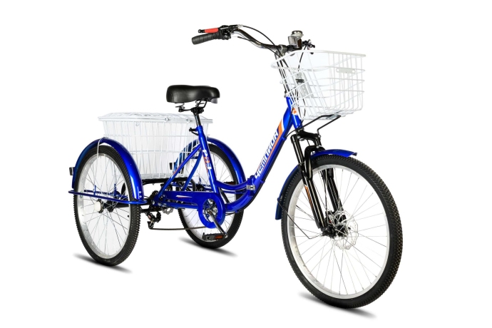 394.3471d8f384218604ed7e360f33c71515130.jpg.0x460 Velosiped trehkolesnii skladnoi dlya vzroslih RVZ Chempion 24" 6 skorostei Sinii kypit v Moskve v internet-magazine «VELOSTANOK» Velosiped, trehkolesnii, skladnoi, vzroslie, RVZ Chempion, 24", 6 skorostei, sinii, gorodskoi velosiped Велосипед трехколесный складной для взрослых РВЗ Чемпион 24" 6 скоростей Синий