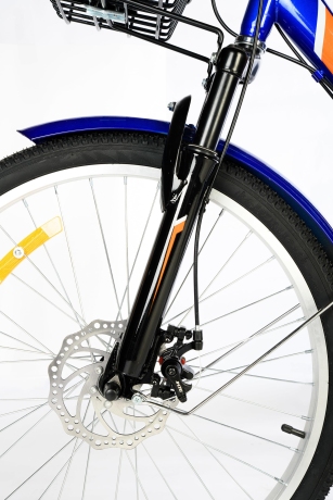 Велосипед трехколесный складной для взрослых РВЗ Чемпион 24" 6 скоростей Серебро