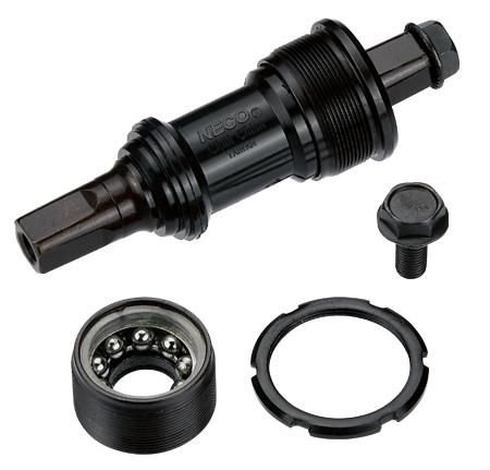 Neco каретка b906 под квадрат, bsa 1.37" х 24t, r/l. 68/128мм. ось 10в21, стальные чашки, пластиковый корпус. вес 296г. назначение: mtb & atb, road, в торг.уп.