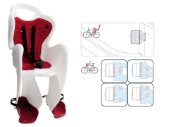 Детское заднее велокресло Bellelli Mr Fox Standard B-Fix. Цвет: тёмно-серый, серебристый, черный, белый, кремовый, тёмно-синий, желтый светоотражающий. Вес до 22 килограмм