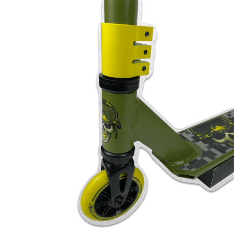 Самокат трюковый ATЕОХ COMBAT (Хаки-Желтый)