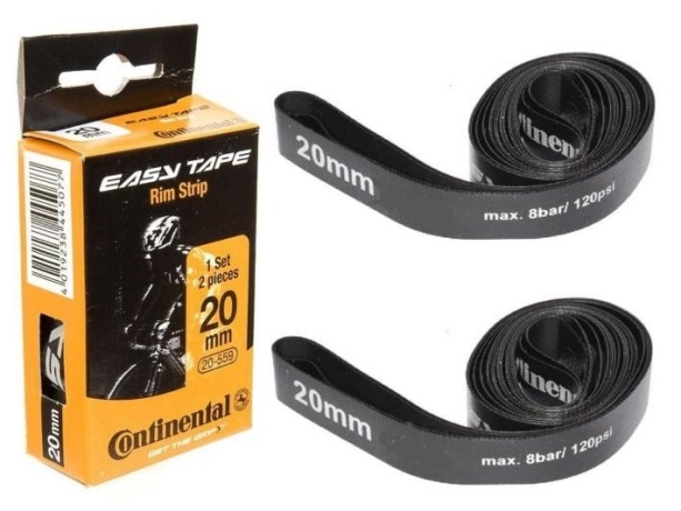 Continental ободная лента easy tape rim strip (до 116 psi), чёрная, 20 - 559, 2шт.