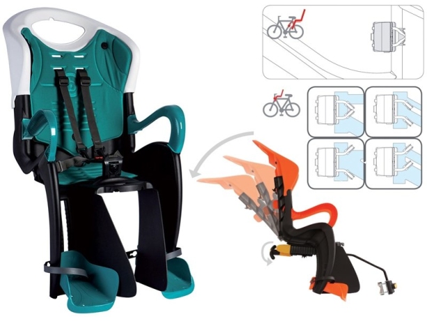 Детское заднее велокресло Bellelli Tiger Relax B-Fix. Цвет: чёрно-оранжевый, серо-белый, черно-белый, желтый светоотражающий, черно-серый. Вес до 22 килограмм