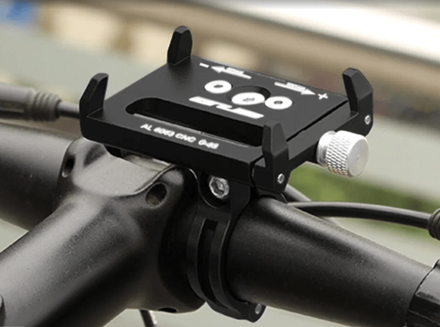 Держатель для смартфона 3,5-6,2 на руль 31,8 / 25,4мм, длина 50-100мм, ширина: 50мм, вес: 90г, чёрный