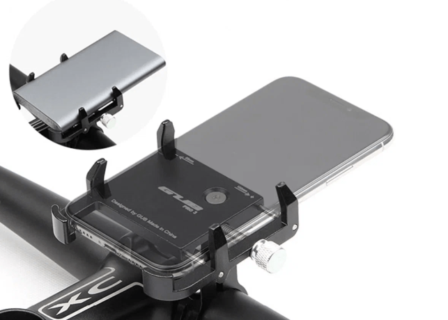 Держатель для смартфона 3,5-6,2 на руль 31,8 / 25,4мм, длина 50-100мм, ширина: 50мм, вес: 90г, чёрный