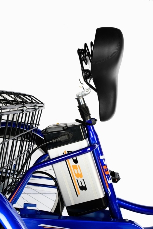 Велосипед электрический трехколесный для взрослых РВЗ Чемпион 24" 6 скоростей Черный