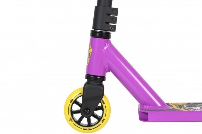 Самокат трюковый ATЕОХ JUMP 2022 (Фиолетово/Желтый) НОВИНКА!